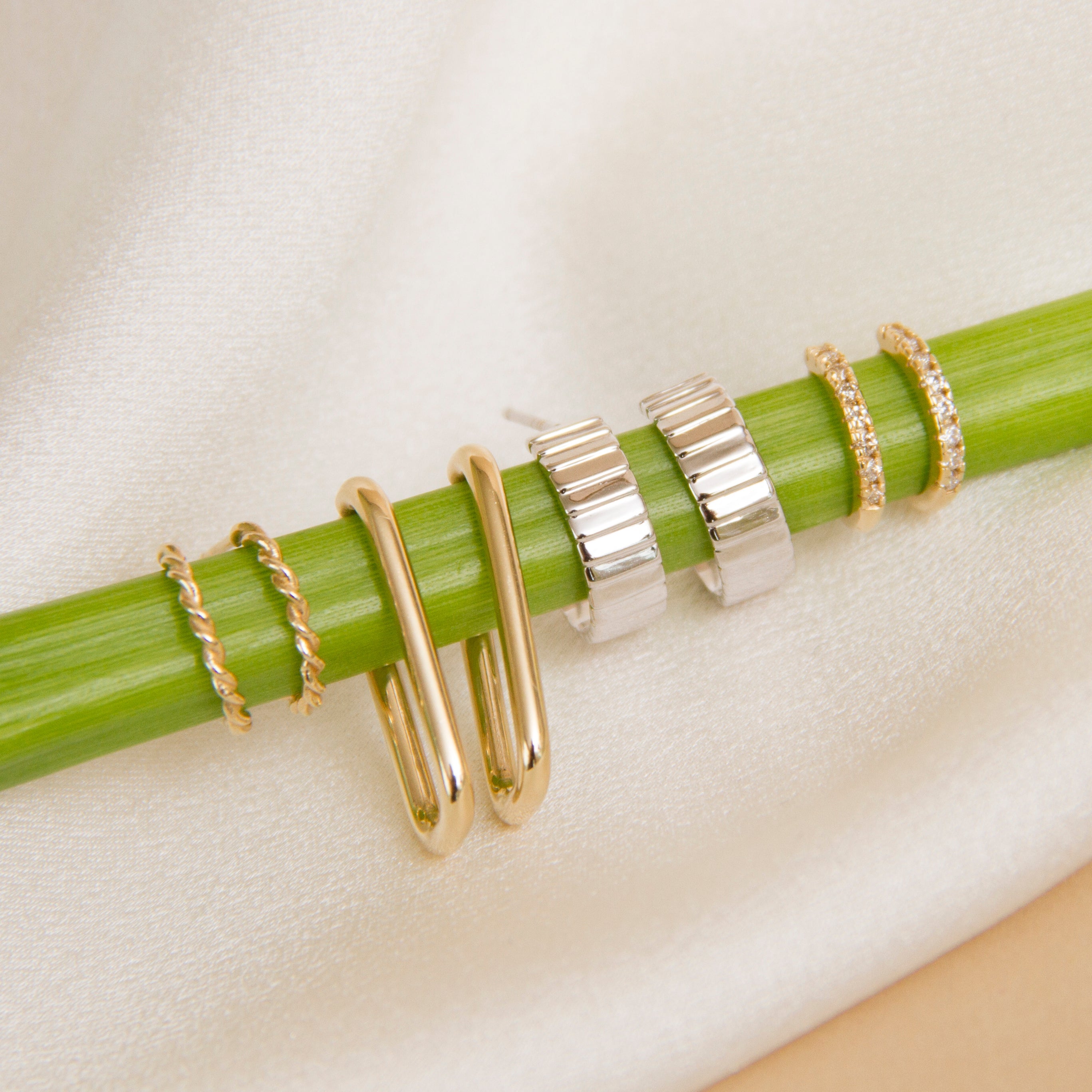 Infinity Huggie Earrings