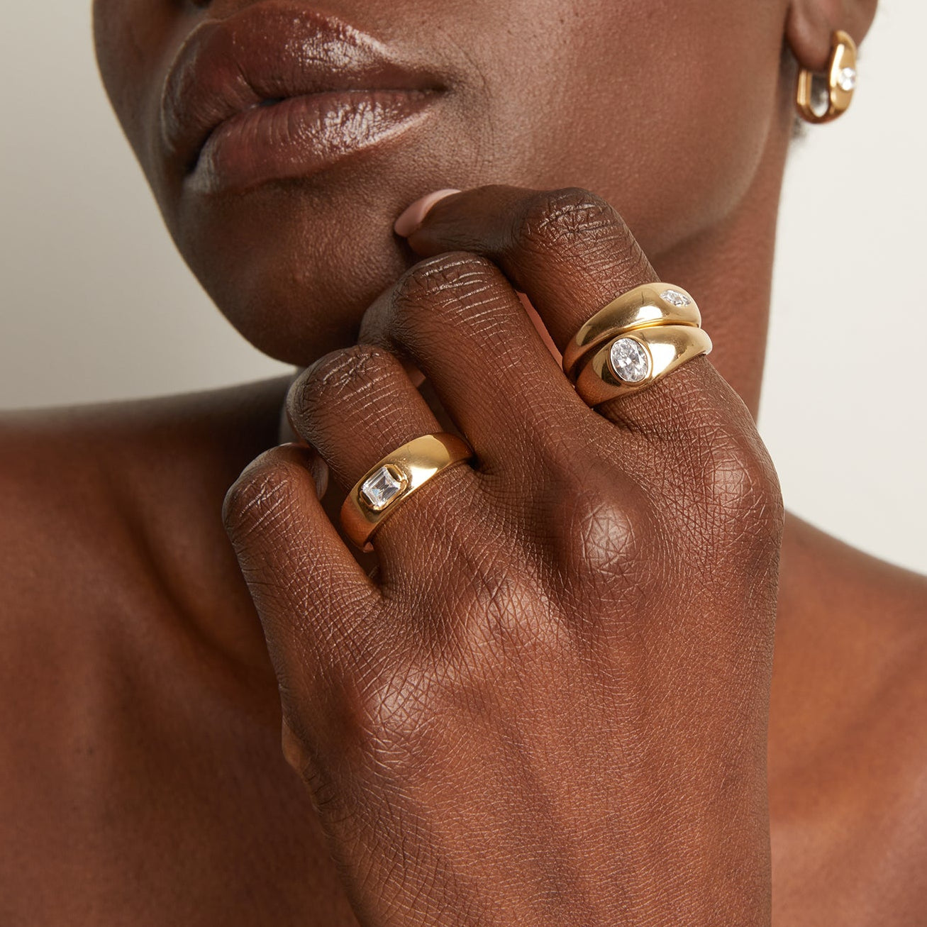 Chunky Lab Grown Diamond Emerald Ring
