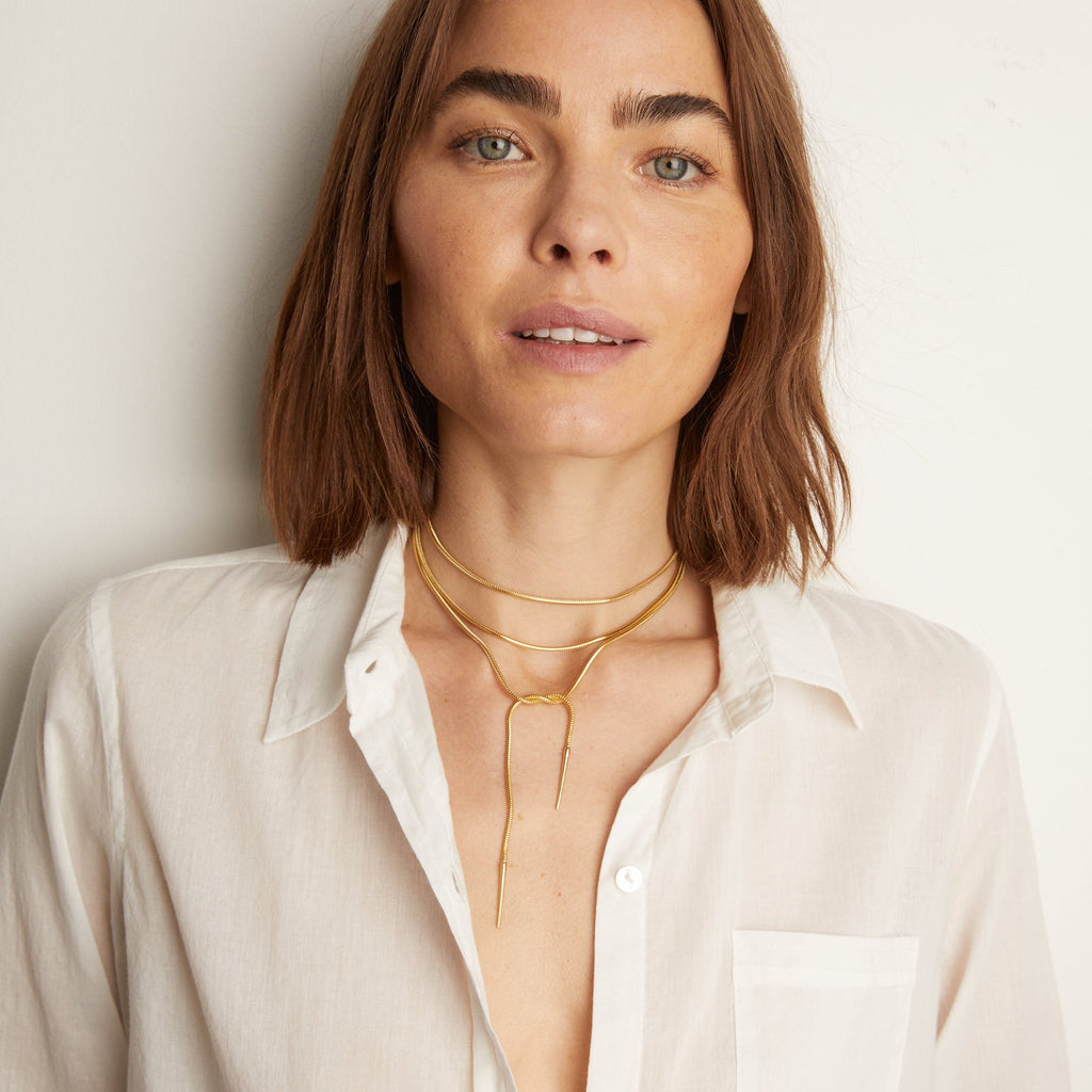 Aurate x Frye: Lasso Wrap Necklace