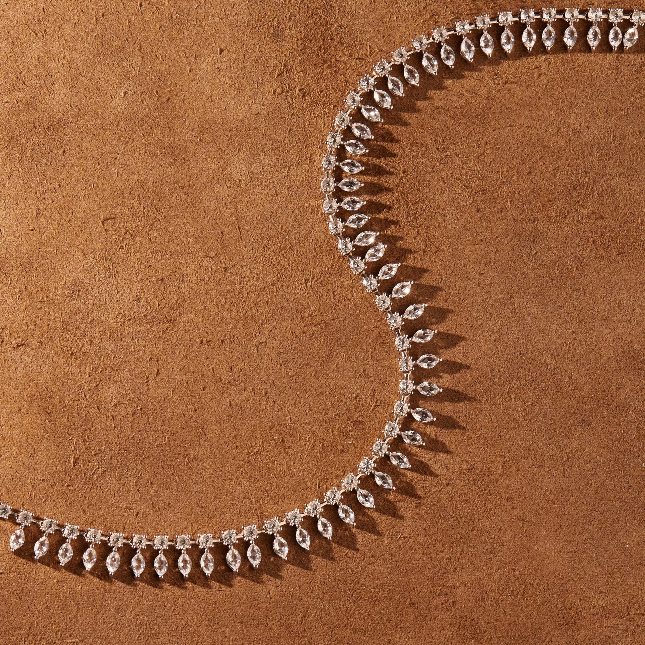 Aurate x Frye: Marquise Fringe Necklace