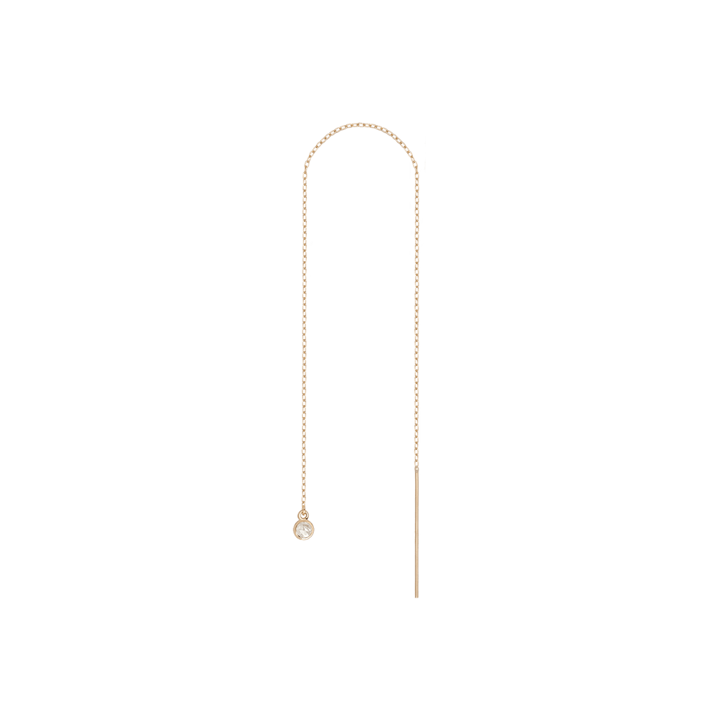 Birthstone Ear Chain Threader (Pair)