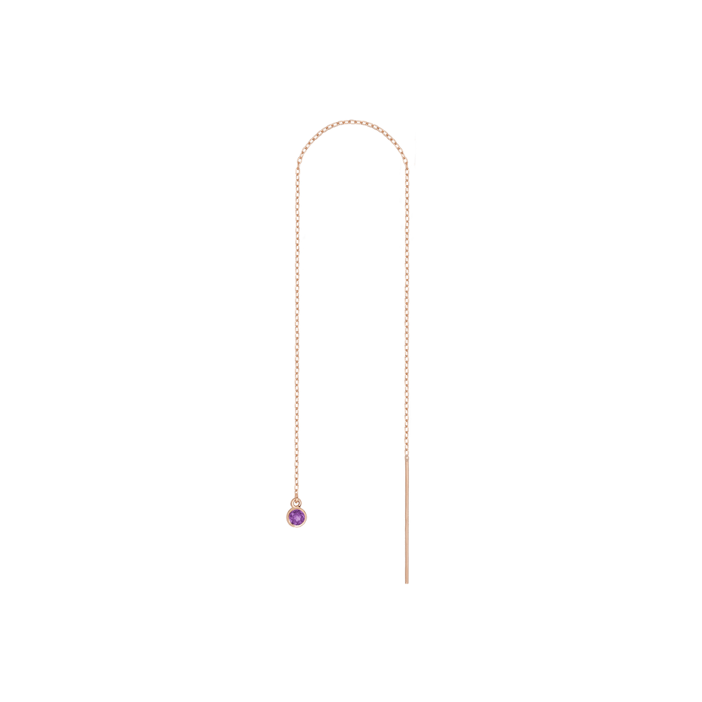 Birthstone Ear Chain Threader (Pair)