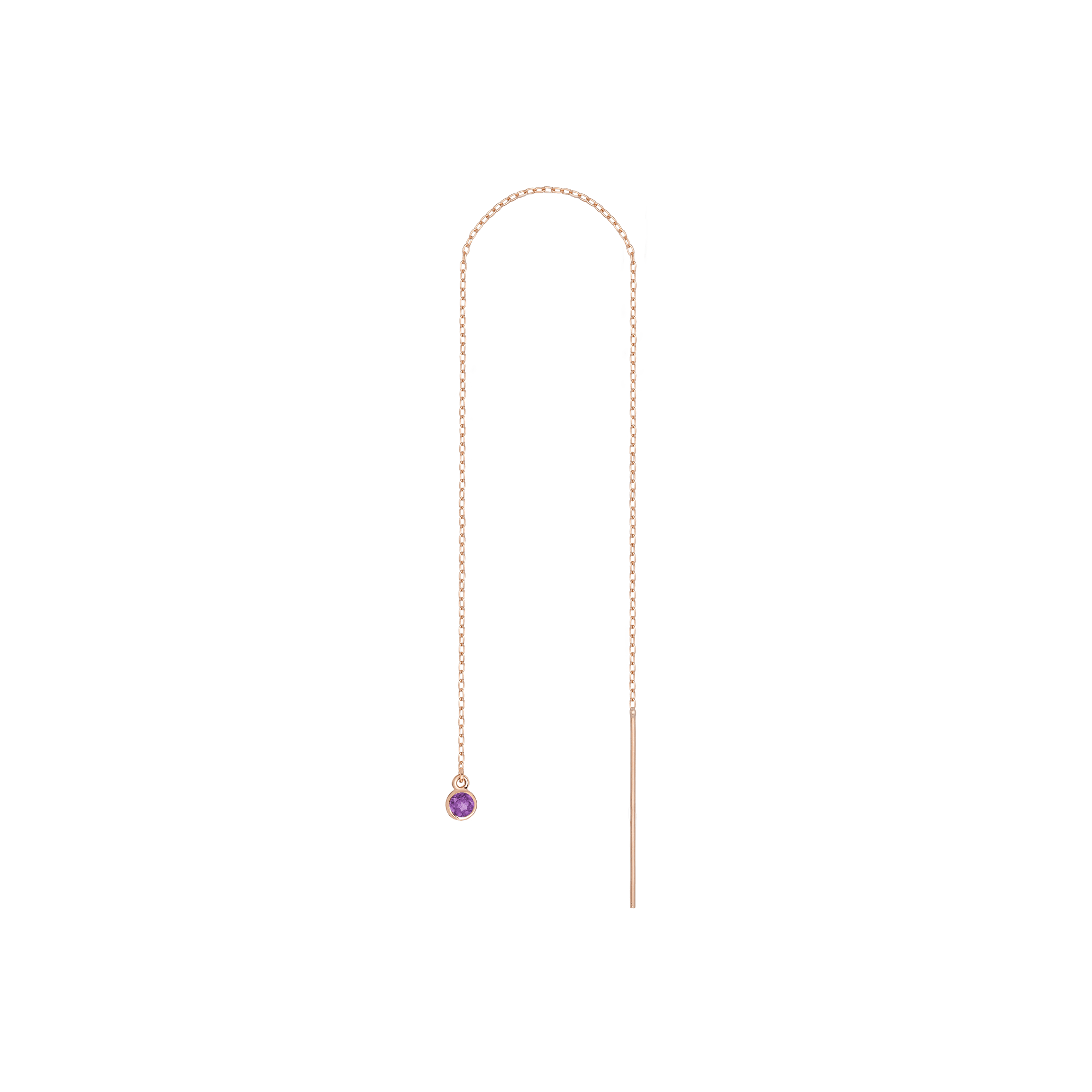 Birthstone Ear Chain Threader (Pair)