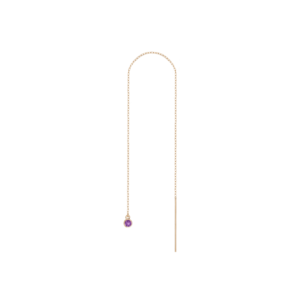 Birthstone Ear Chain Threader (Pair)
