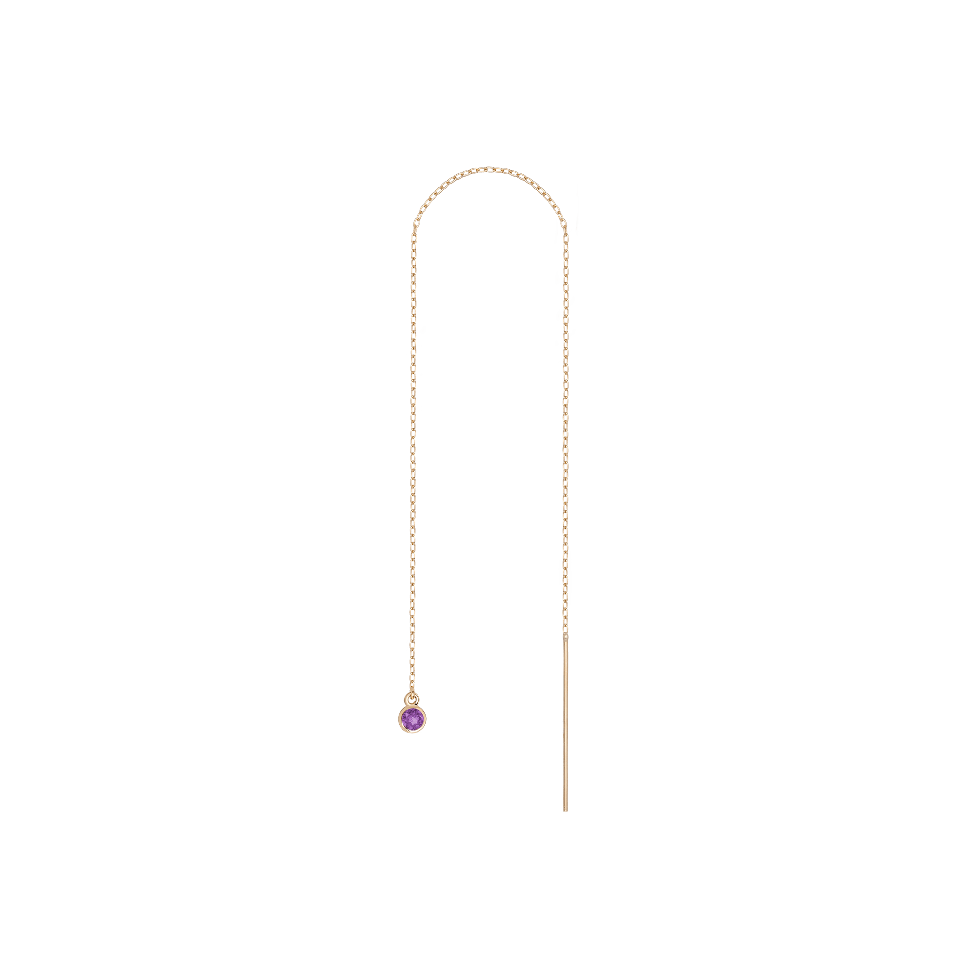 Birthstone Ear Chain Threader (Pair)
