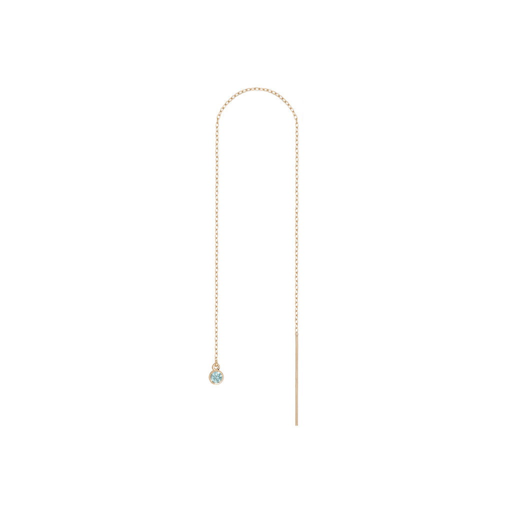 Birthstone Ear Chain Threader