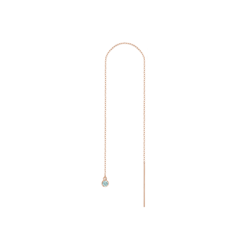 Birthstone Ear Chain Threader