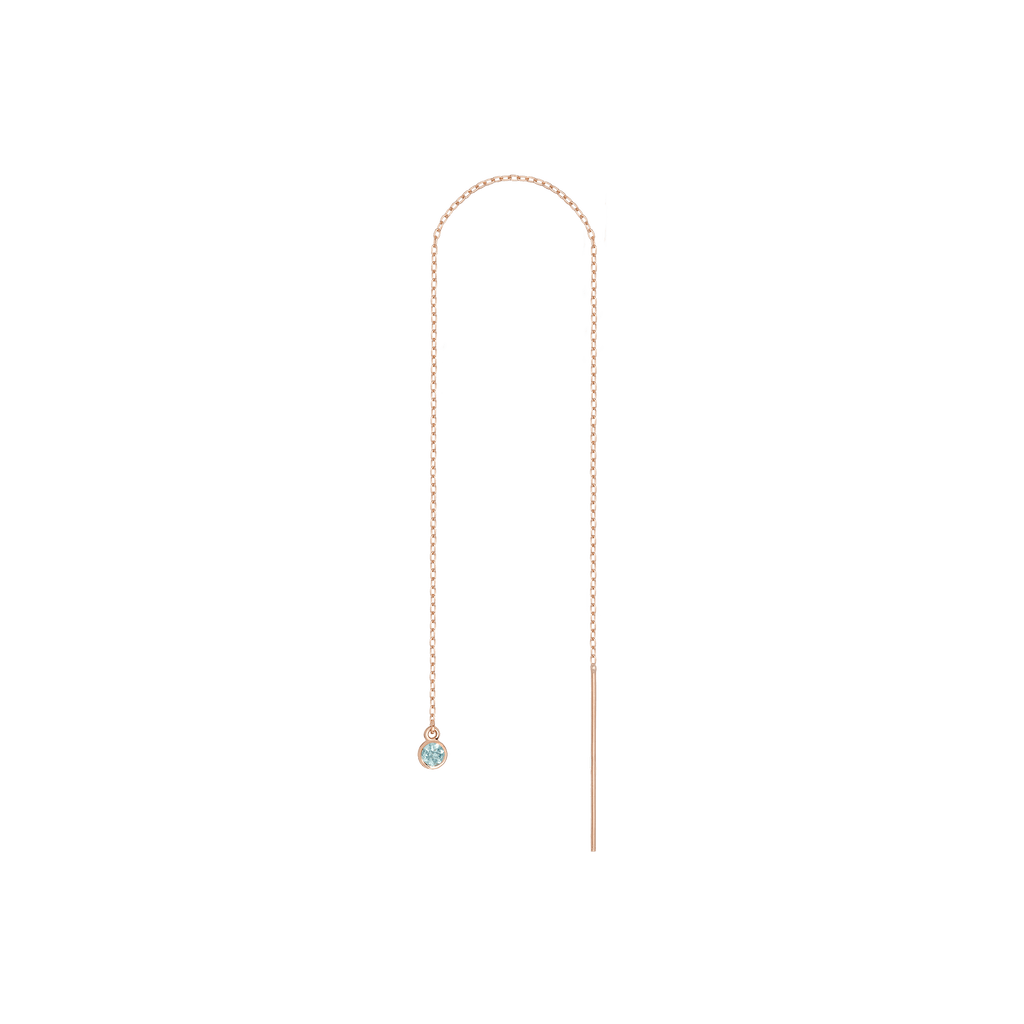 Birthstone Ear Chain Threader (Pair)