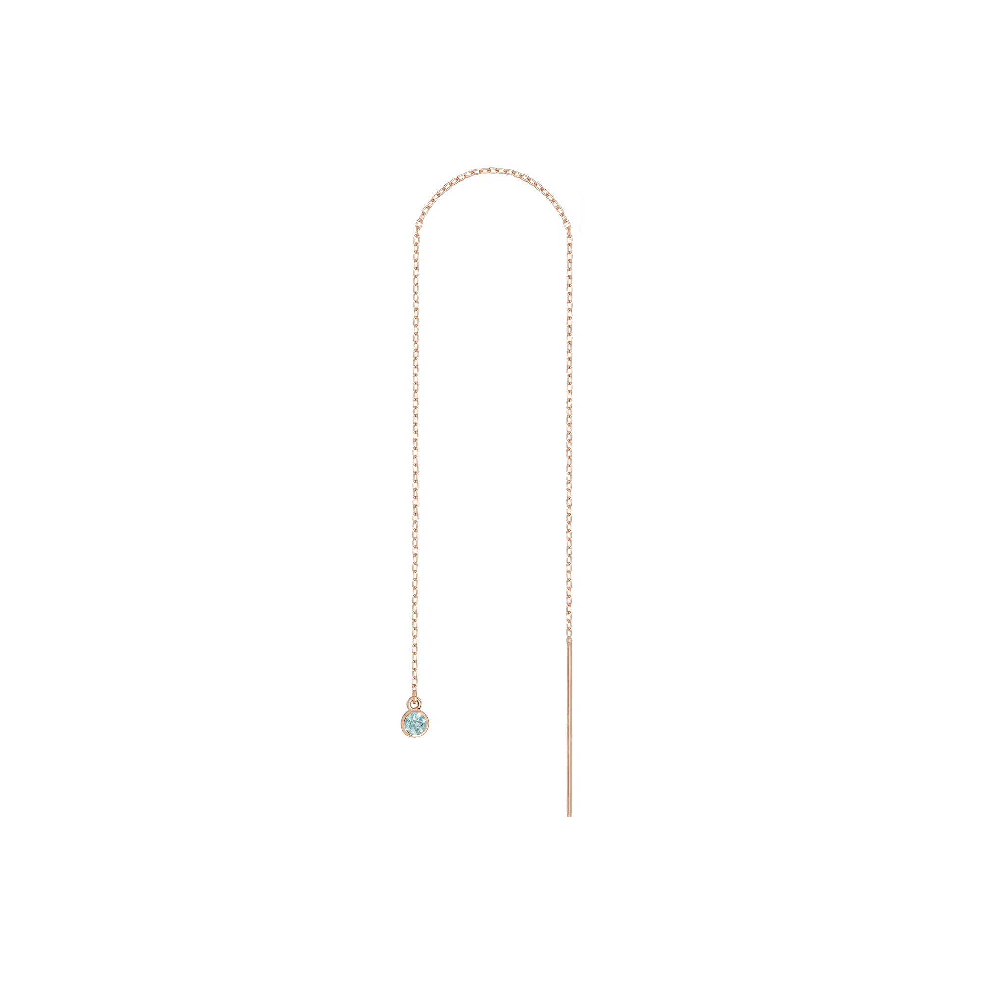 Birthstone Ear Chain Threader (Pair)