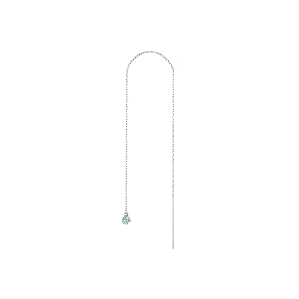 Birthstone Ear Chain Threader