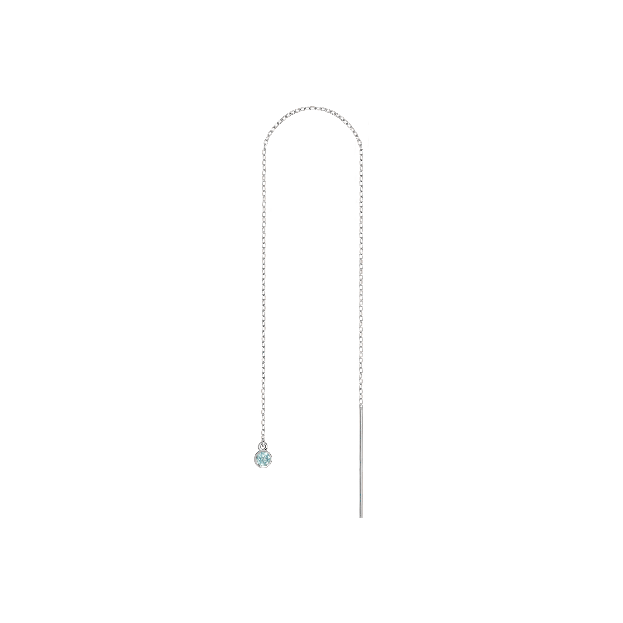 Birthstone Ear Chain Threader (Pair)