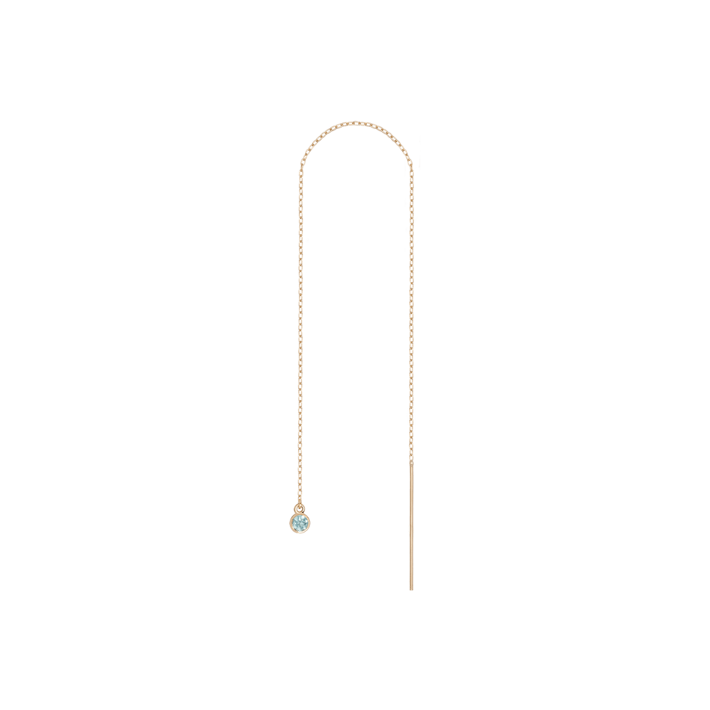Birthstone Ear Chain Threader (Pair)
