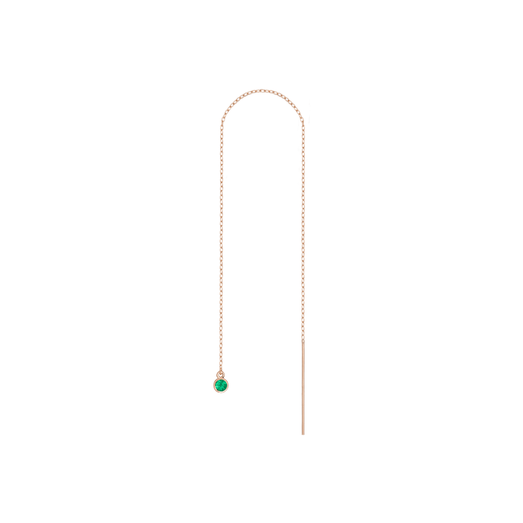 Birthstone Ear Chain Threader