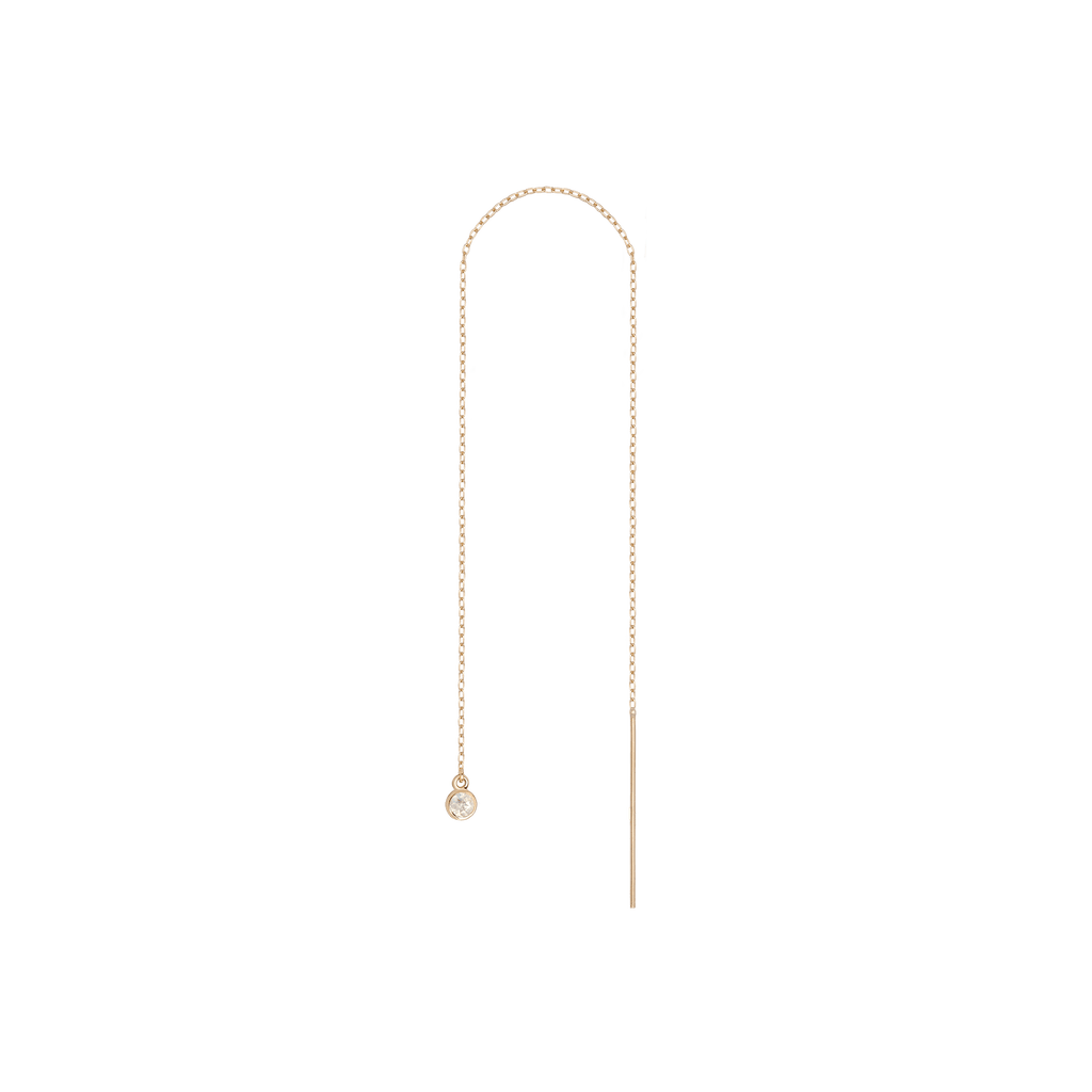 Birthstone Ear Chain Threader (Pair)
