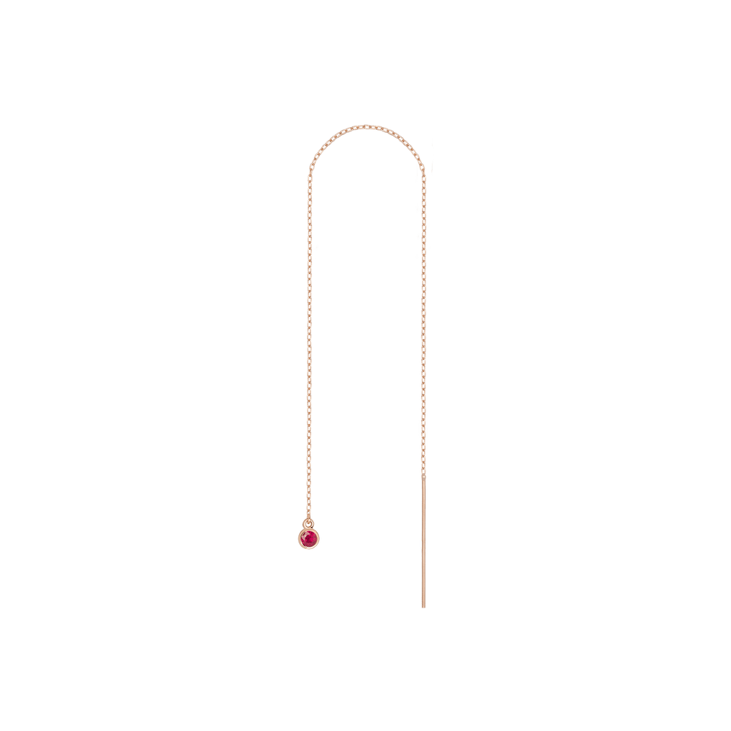 Birthstone Ear Chain Threader