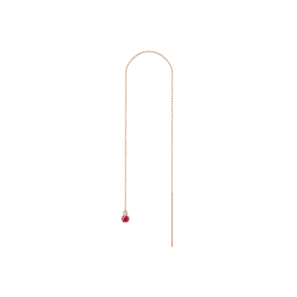 Birthstone Ear Chain Threader (Pair)