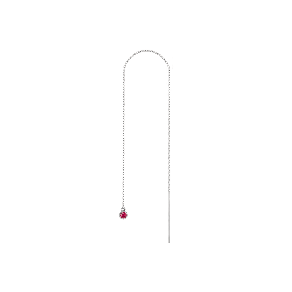 Birthstone Ear Chain Threader