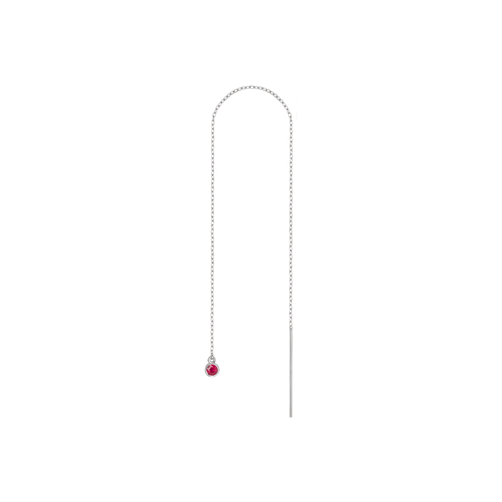 Birthstone Ear Chain Threader (Pair)