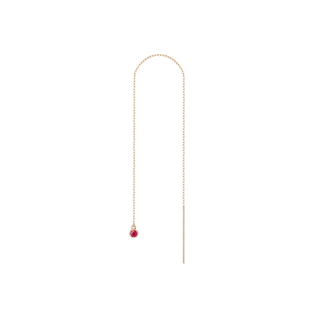 Birthstone Ear Chain Threader (Pair)