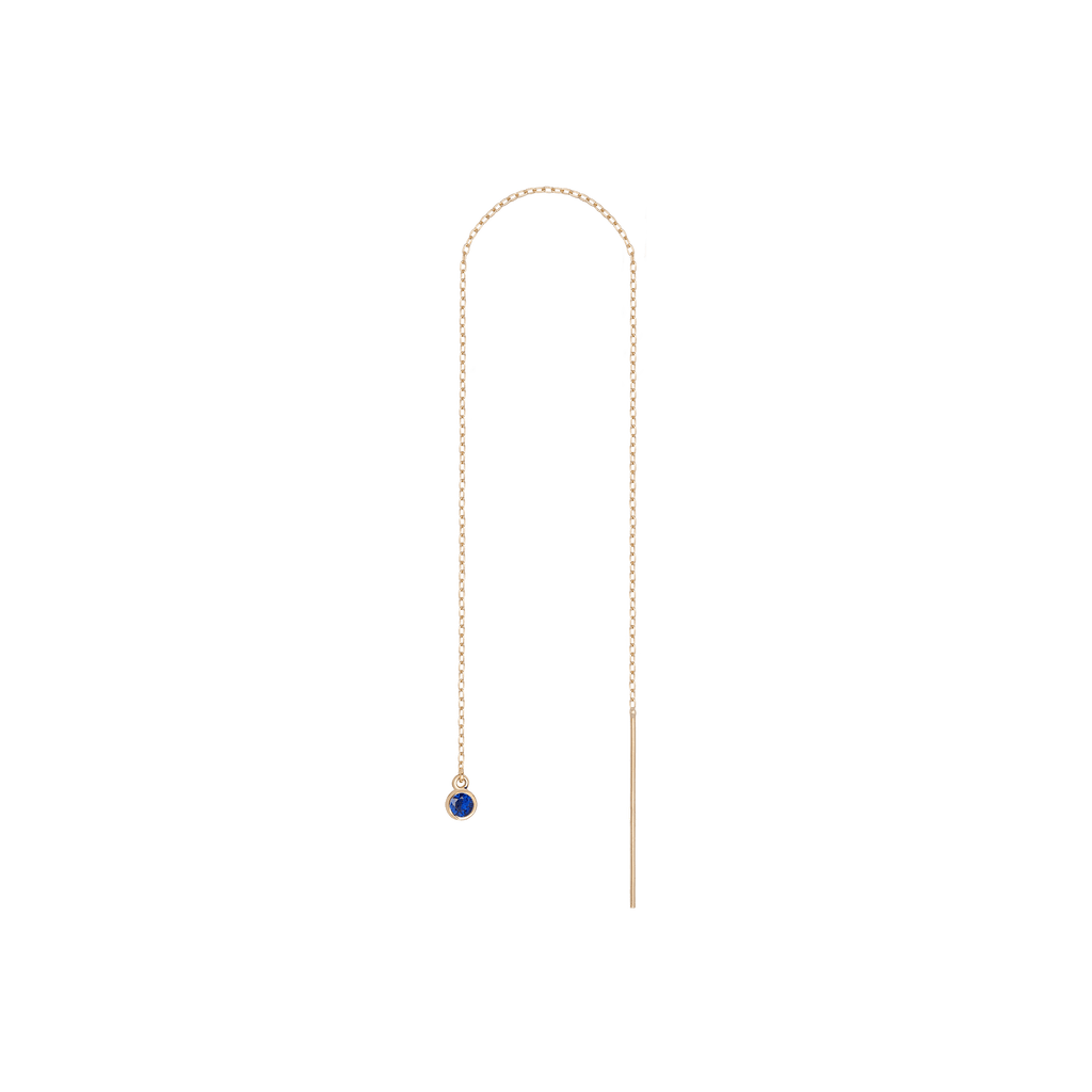Birthstone Ear Chain Threader