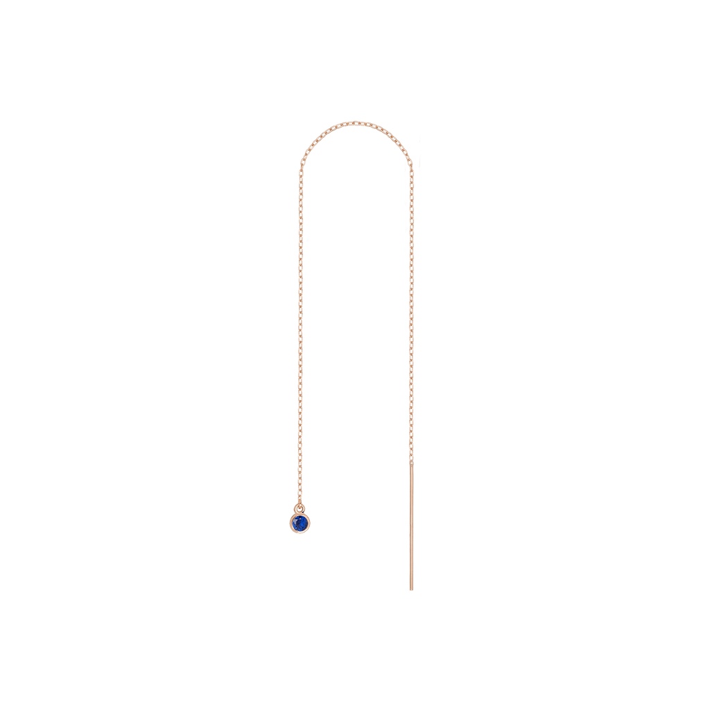 Birthstone Ear Chain Threader