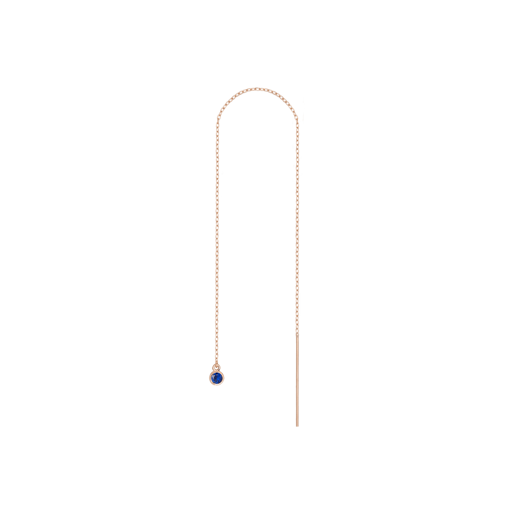 Birthstone Ear Chain Threader (Pair)