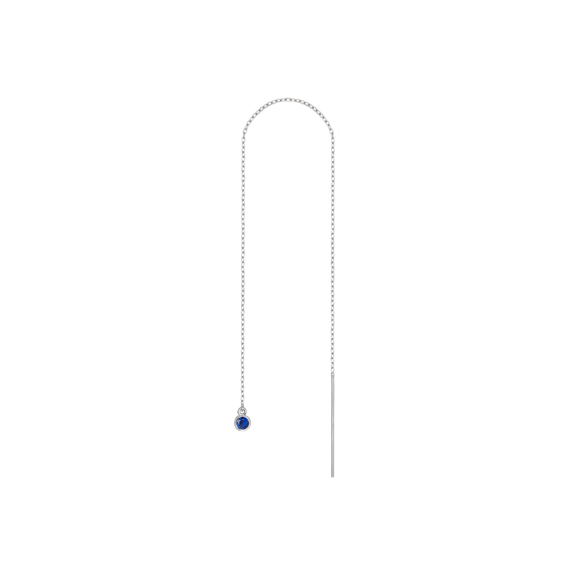 Birthstone Ear Chain Threader (Pair)