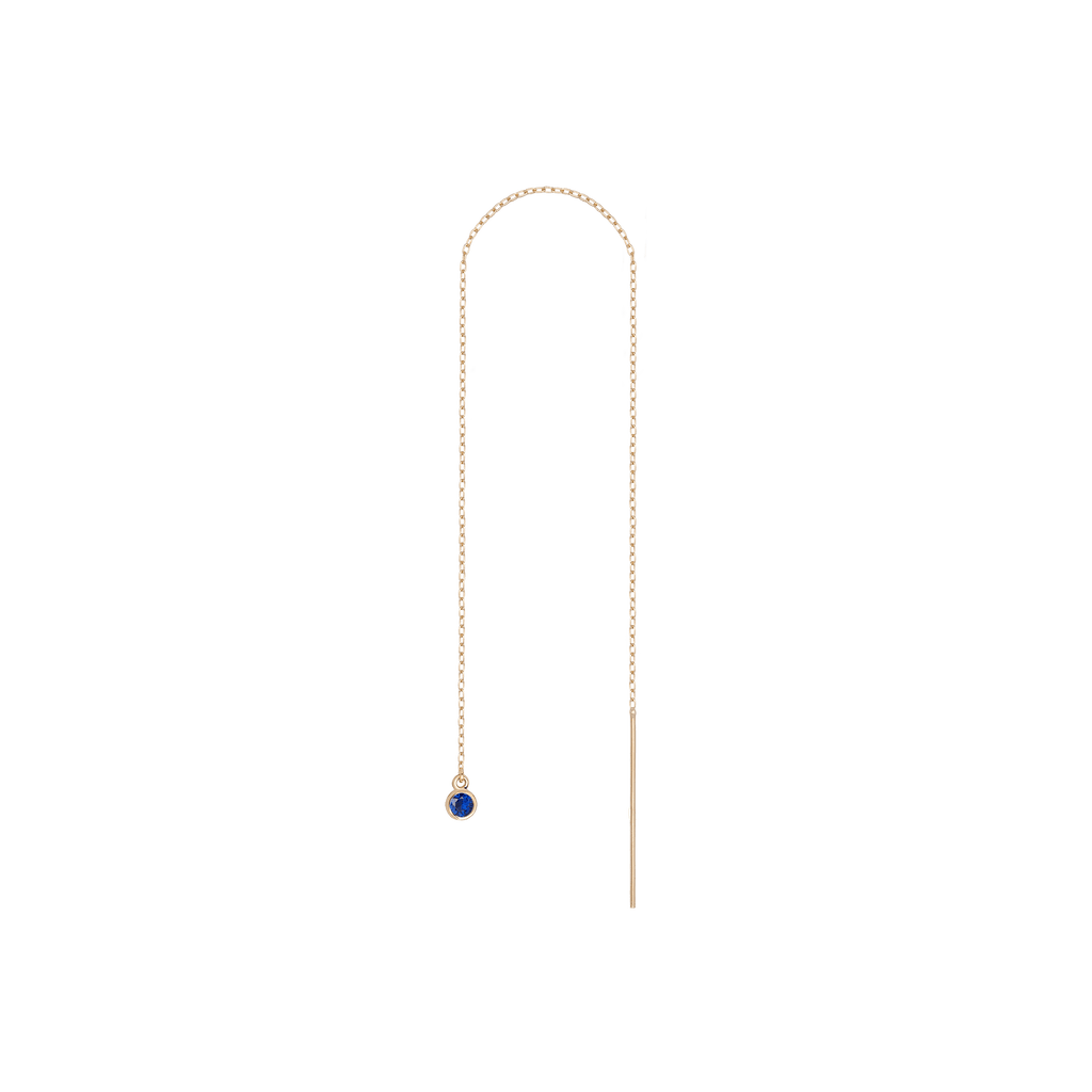 Birthstone Ear Chain Threader (Pair)