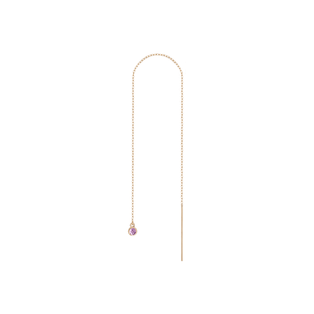 Birthstone Ear Chain Threader