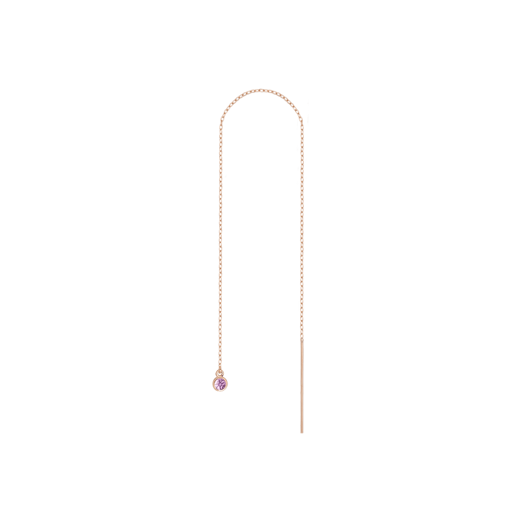 Birthstone Ear Chain Threader
