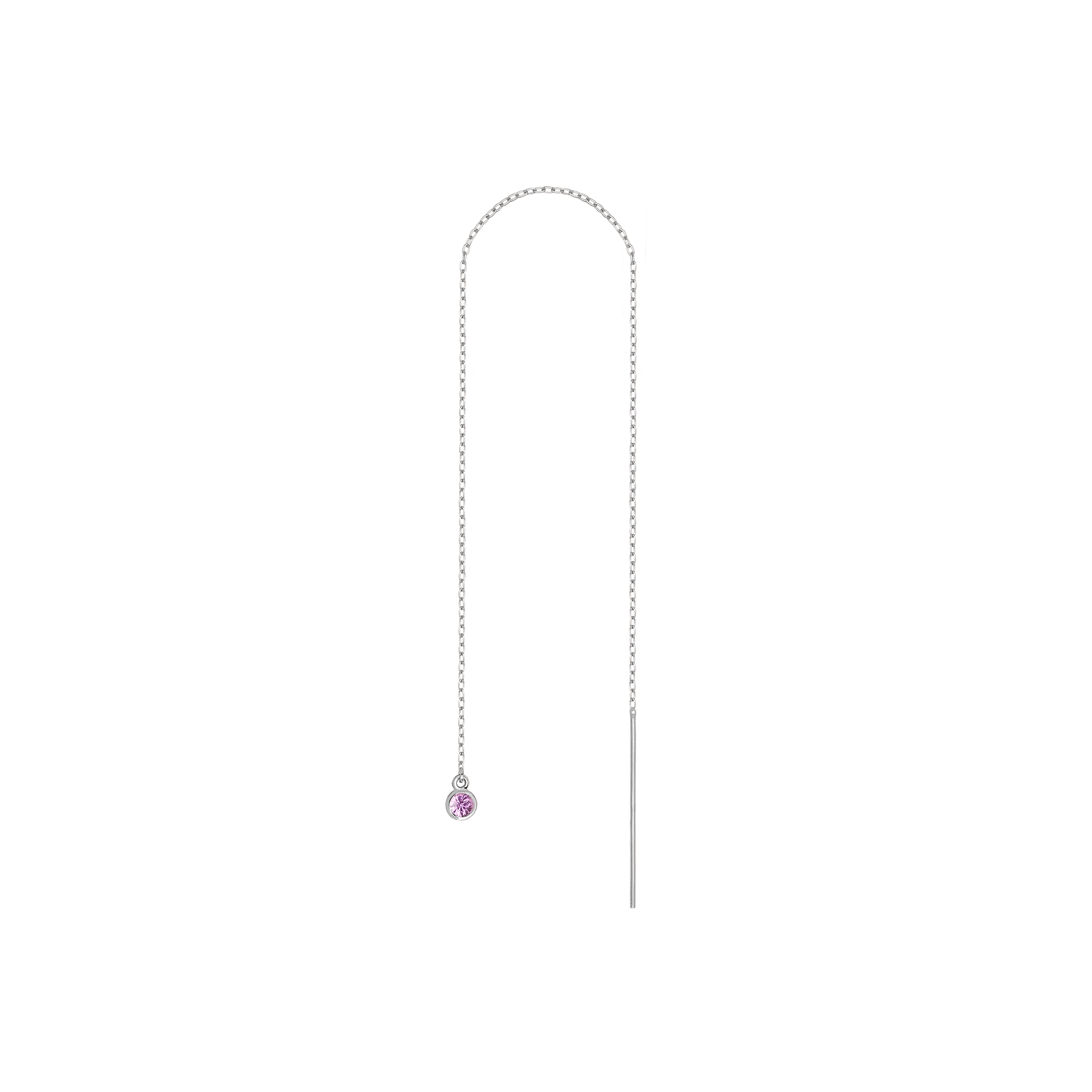 Birthstone Ear Chain Threader (Pair)