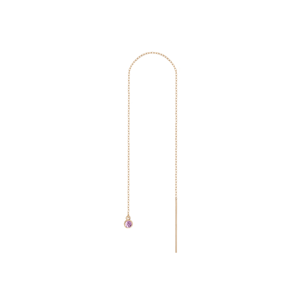 Birthstone Ear Chain Threader (Pair)