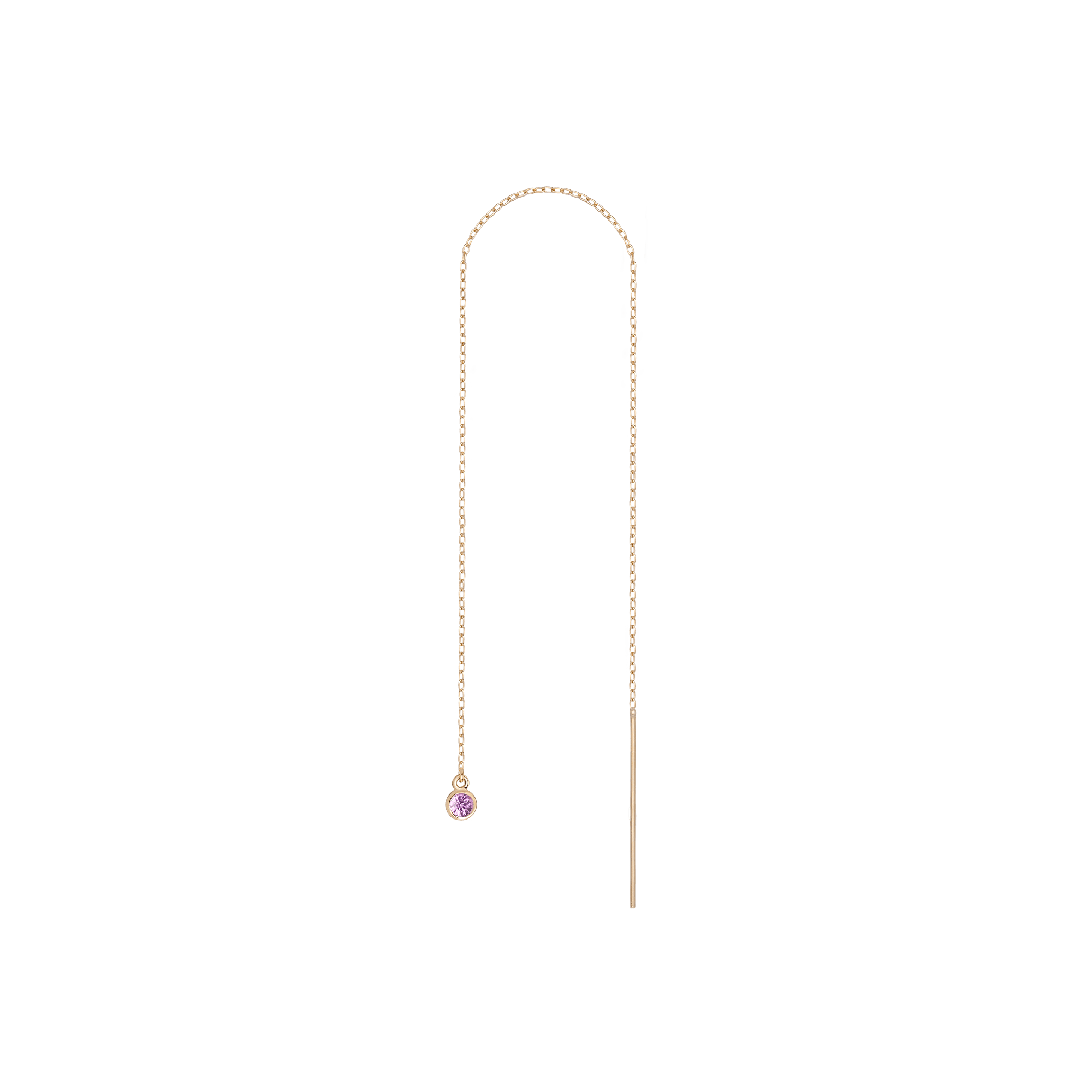 Birthstone Ear Chain Threader (Pair)