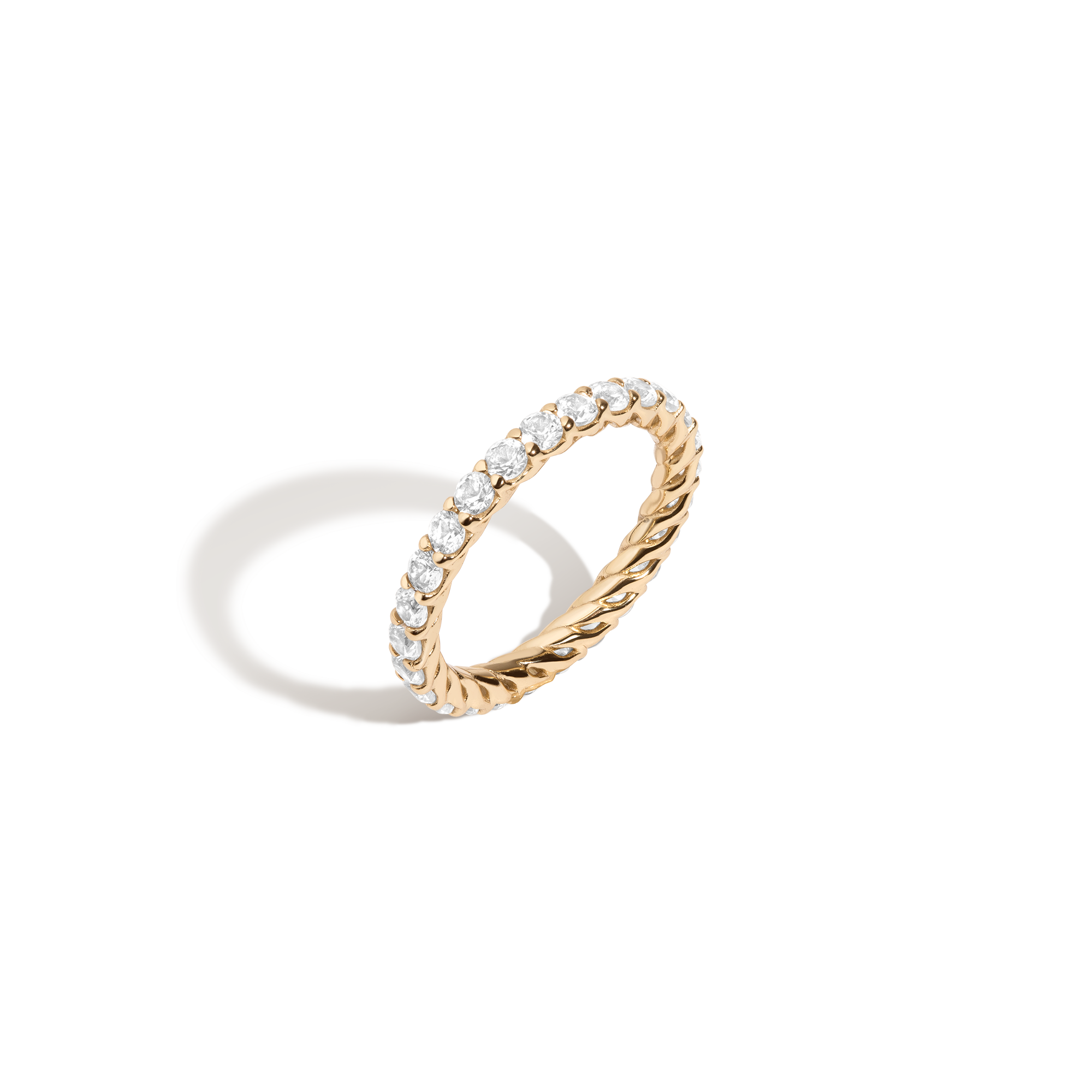 Lab Grown White Sapphire Birthstone Heritage Ring
