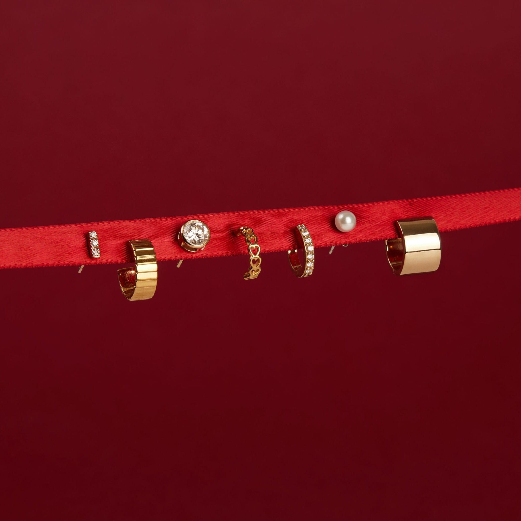 Infinity Heart Huggie Earrings