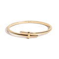 Crossover Hinged Bracelet Stainless Steel Yellow Gold 7in First