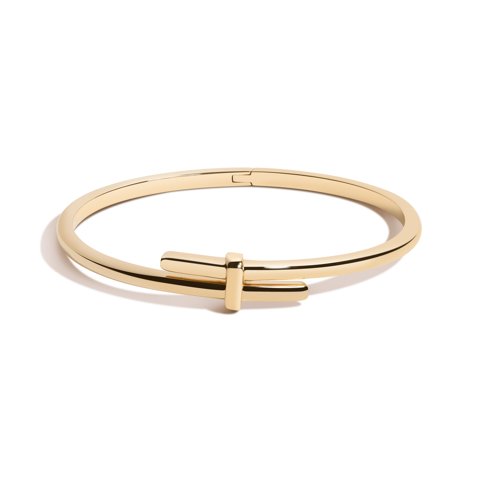 Crossover Hinged Bracelet Stainless Steel Yellow Gold 7in First