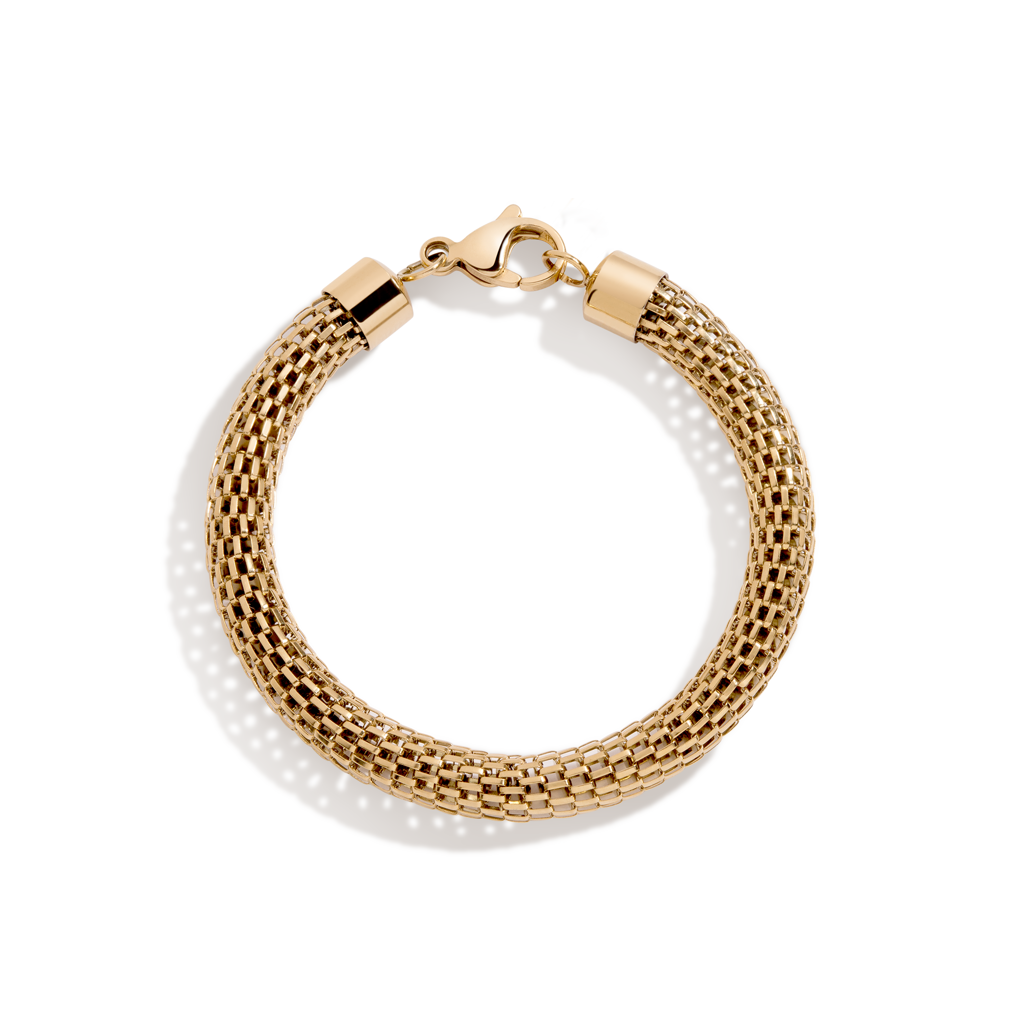 Halo Bracelet Stainless Steel Yellow Gold 6.5in 7in 7.5in First