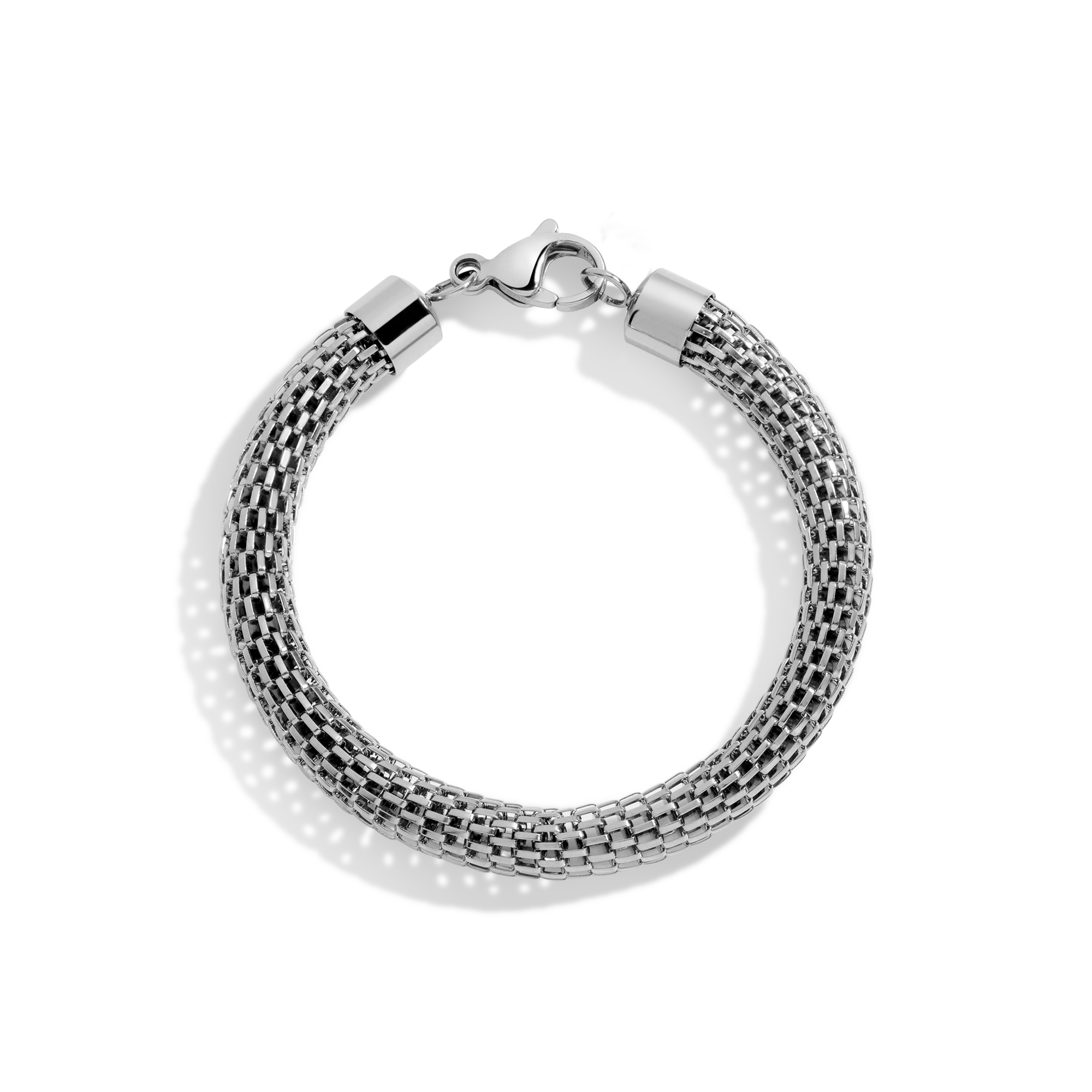 Halo Bracelet Stainless Steel White Gold 6.5in 7in 7.5in First