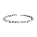 Unbreakable Lab Grown White Sapphire Tennis Bracelet Stainless Steel White Gold 6in 6.5in 7in 7.5in First