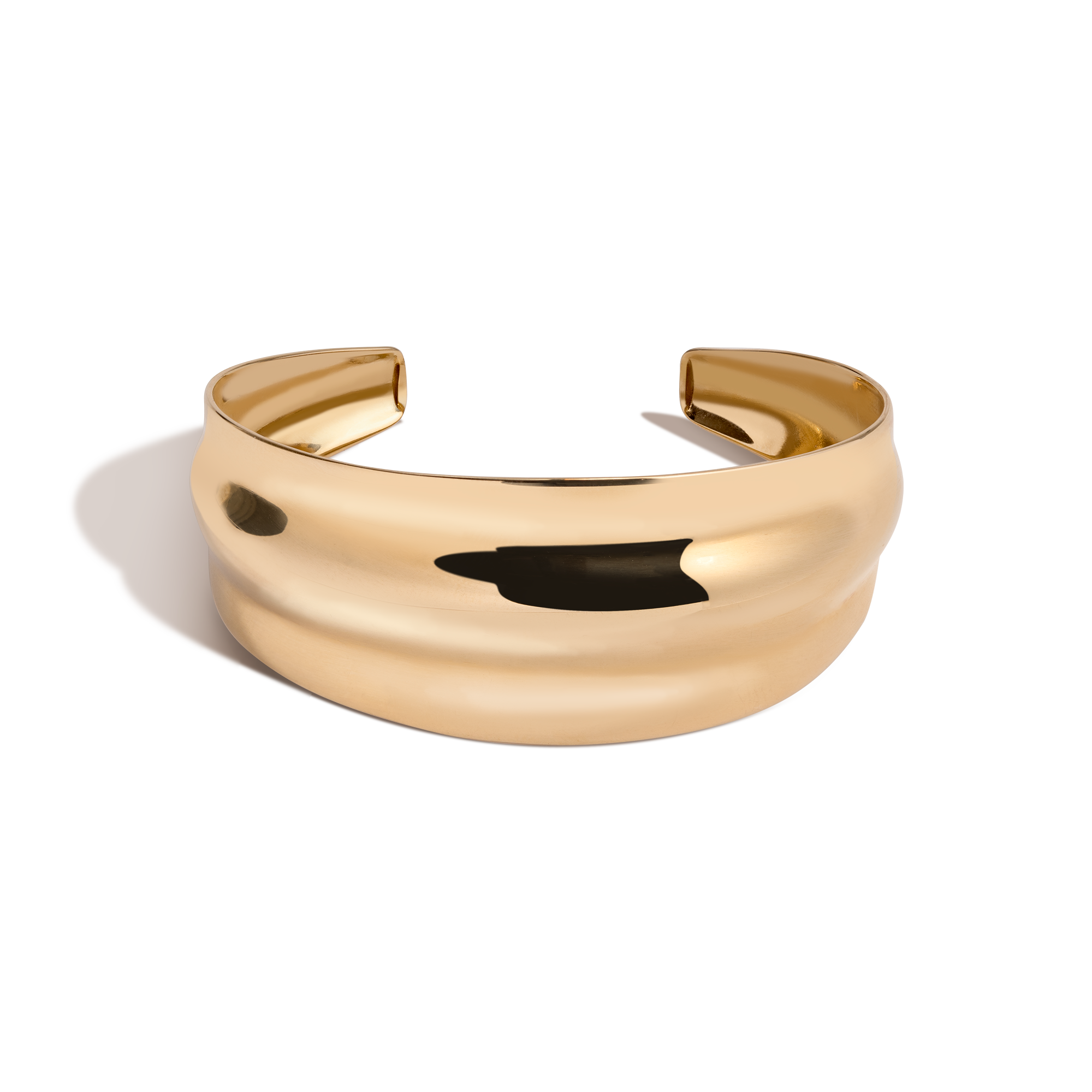 Tidal Cuff Bracelet Stainless Steel Yellow Gold One-size First