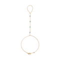 Aurate x Frye: Turquoise Station Hand Chain Bracelet