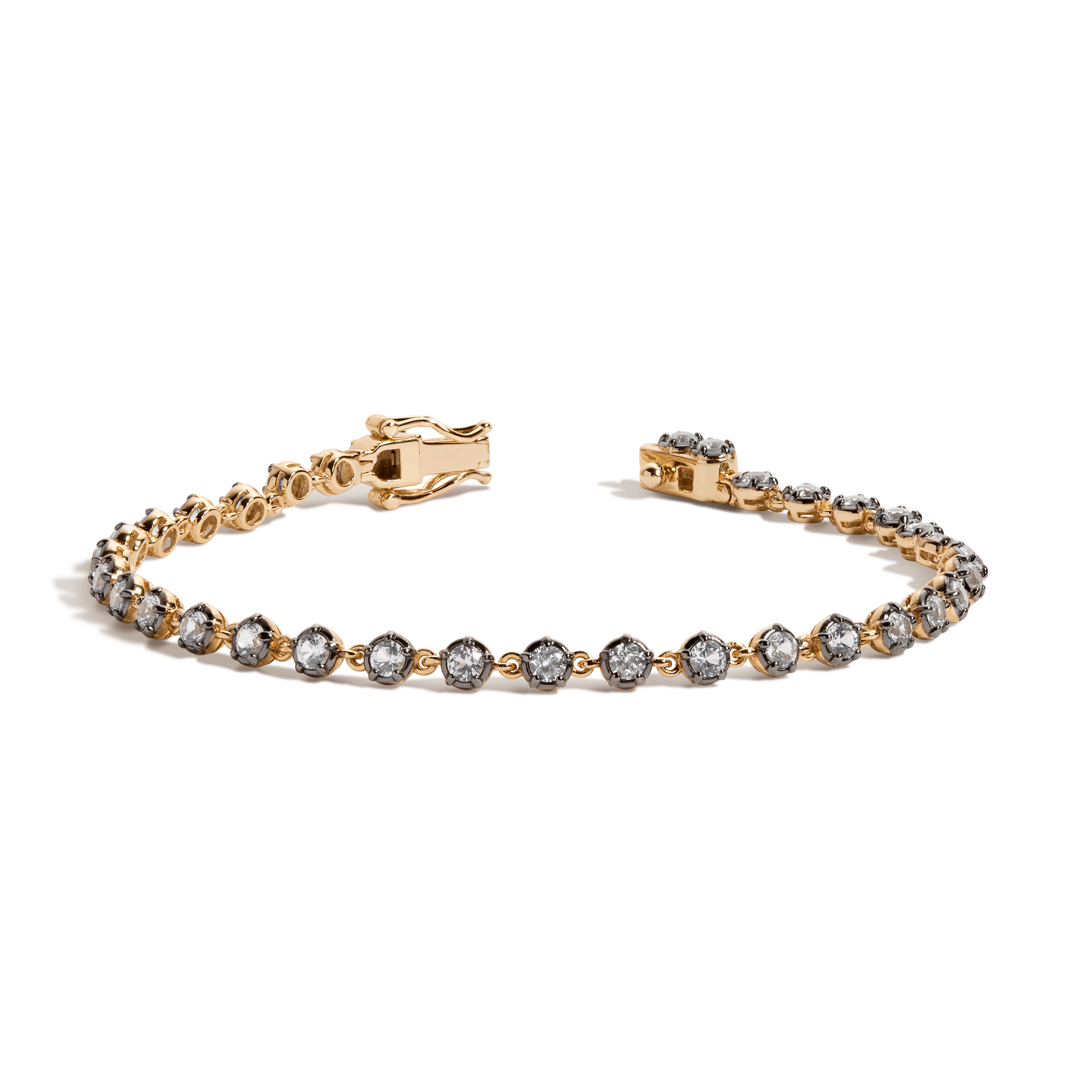 Black Rhodium Georgian Tennis Bracelet
