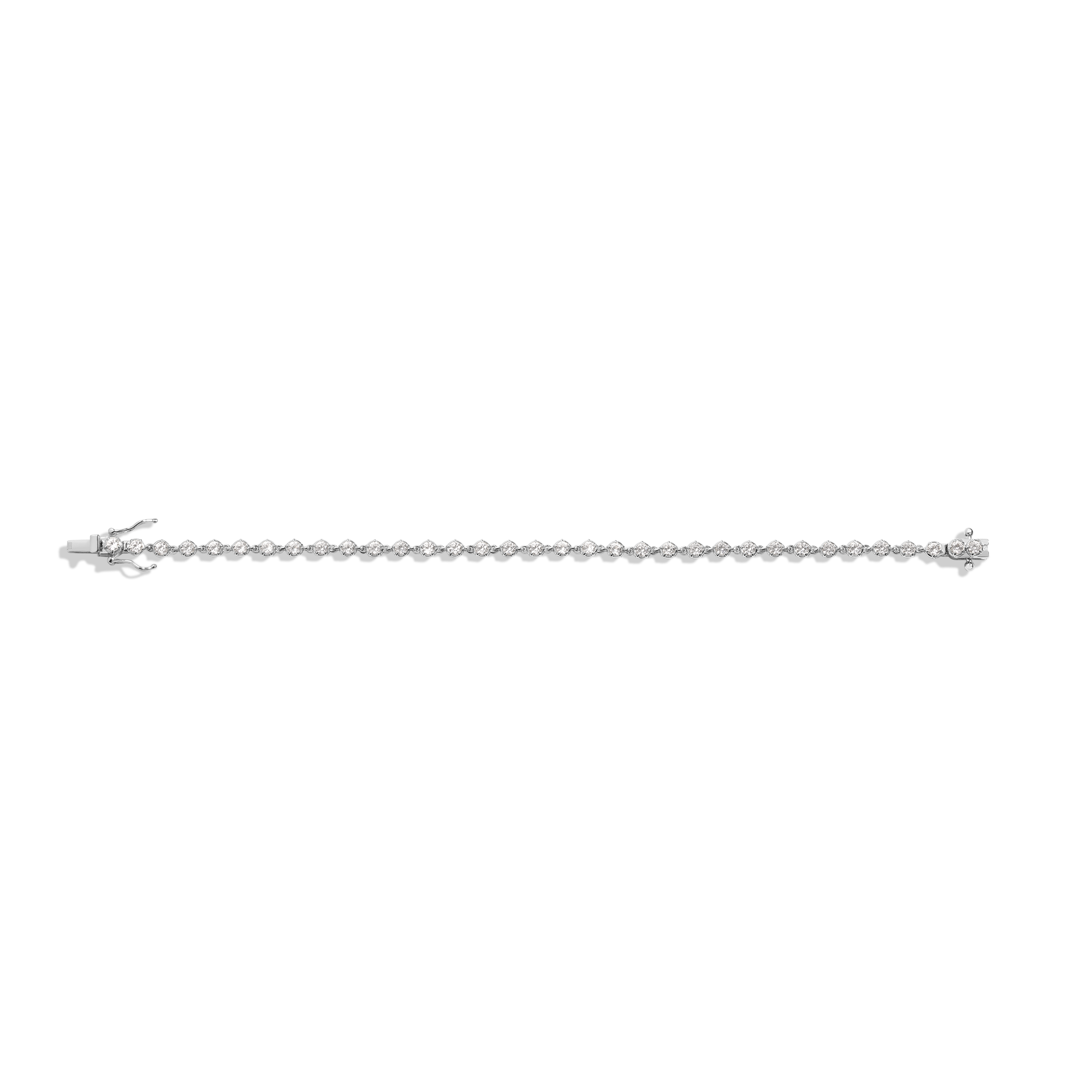 Lab Grown White Sapphire Georgian Tennis Bracelet