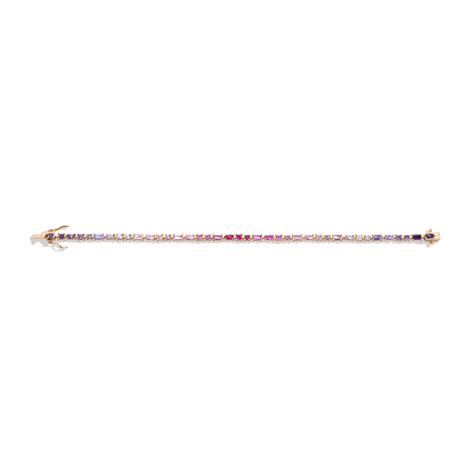 Pink Ombré Mosaic Tennis Bracelet