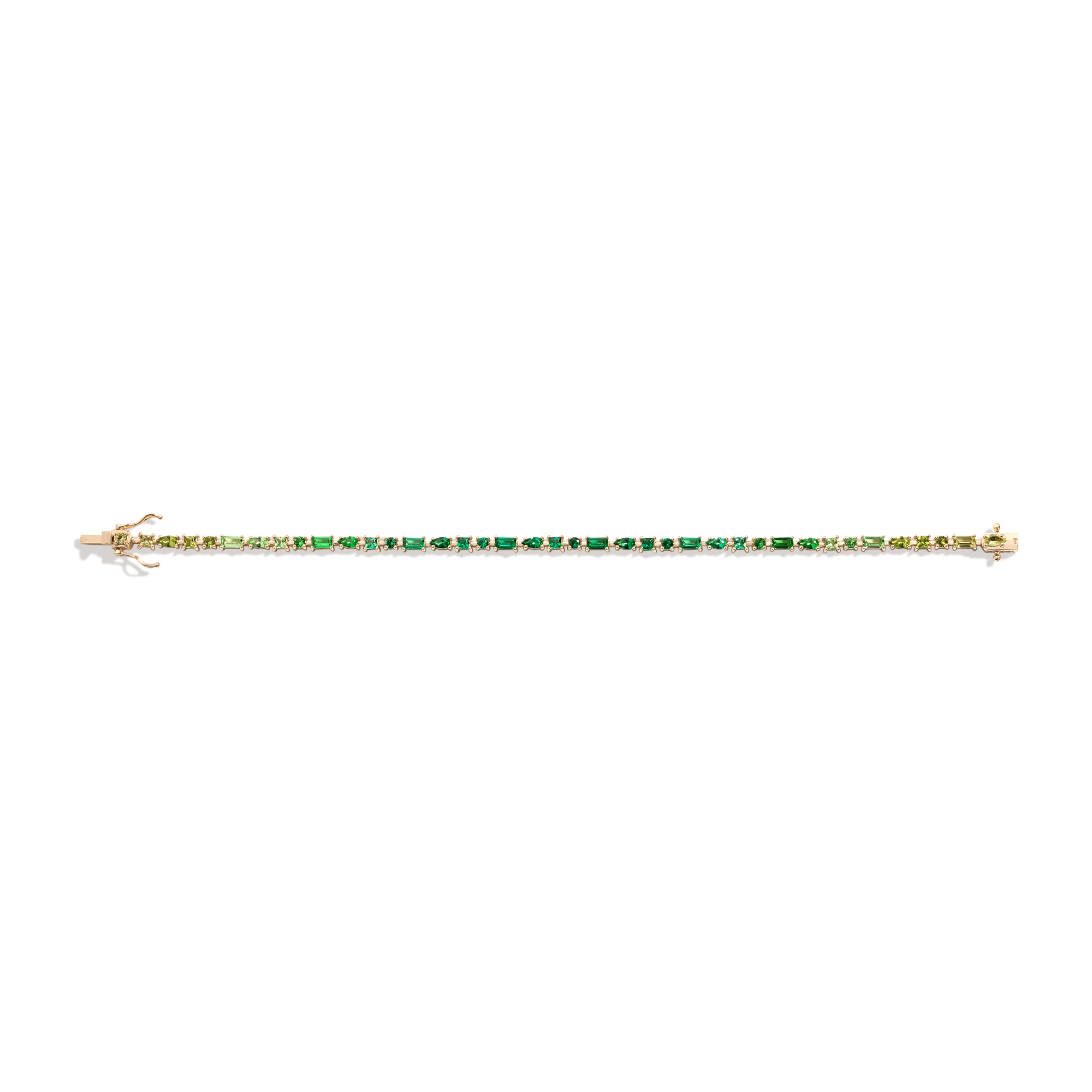 Green Ombré Mosaic Tennis Bracelet