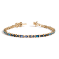 Blue Ombré Mosaic Tennis Bracelet