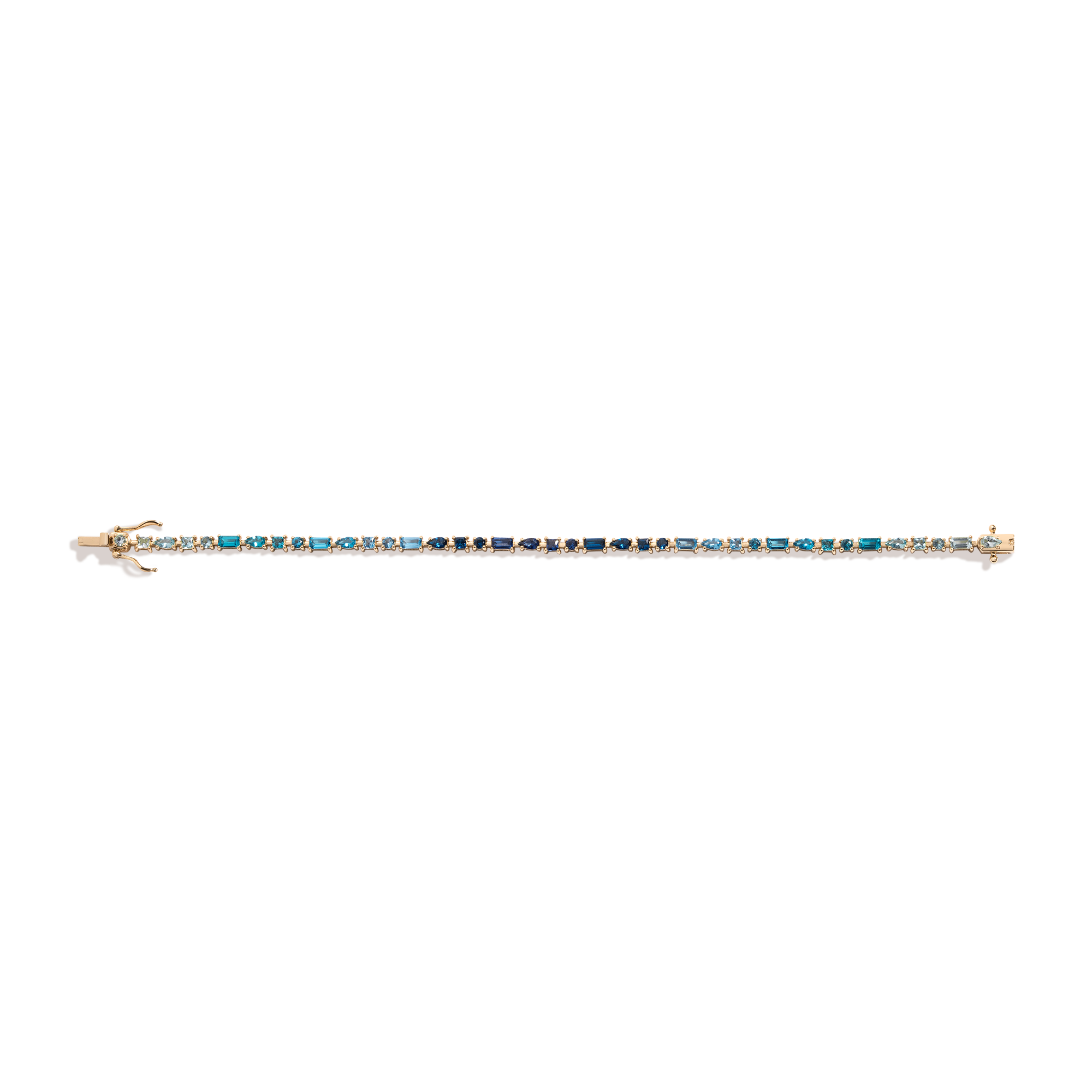 Blue Ombré Mosaic Tennis Bracelet