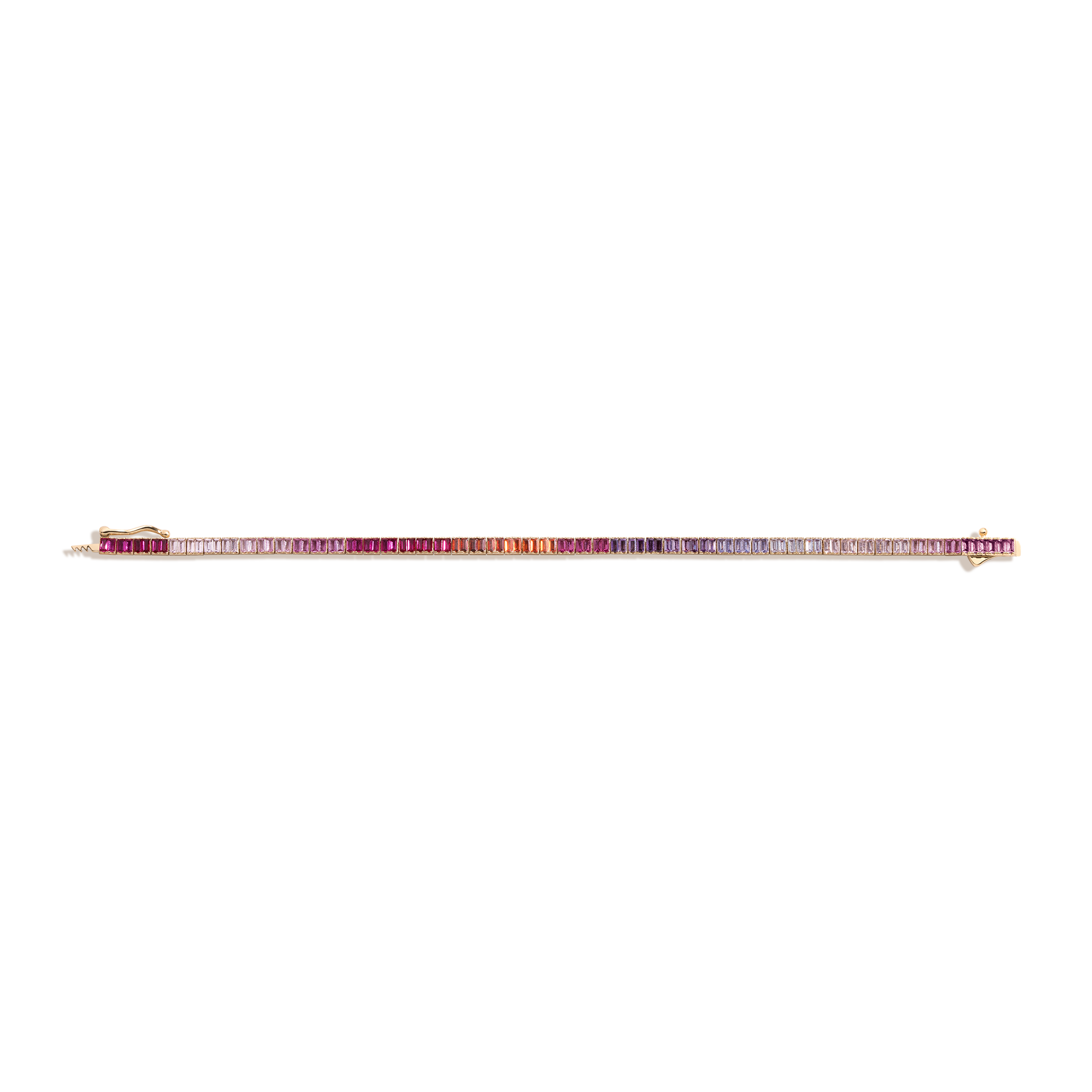 Pink Ombré Baguette Tennis Bracelet