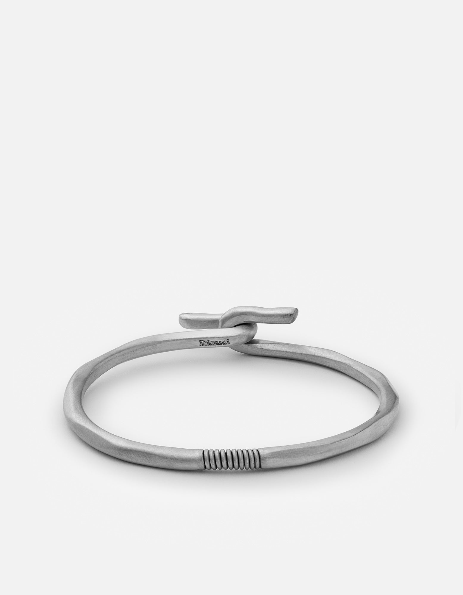 Spring Cuff, Matte Silver